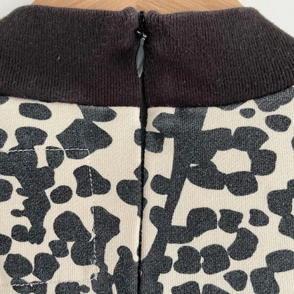 Free People Black & White Hersey Leopard Print Dress with Green Eyes Y2K S/M Vtg - Picture 6 of 8